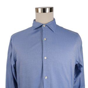Banana Republic Oxford Fitted Men's XL 17 17.5 Button Up Shirt Woven in Italy